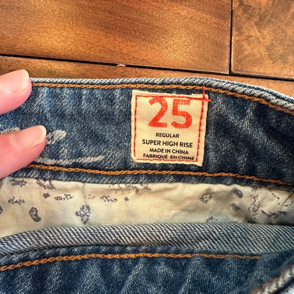 We The Free Front Button Denim Mini Skirt by Free People Size 25 - Picture 5 of 5